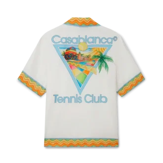 Afro Cubism Tennis Club zijden overhemd