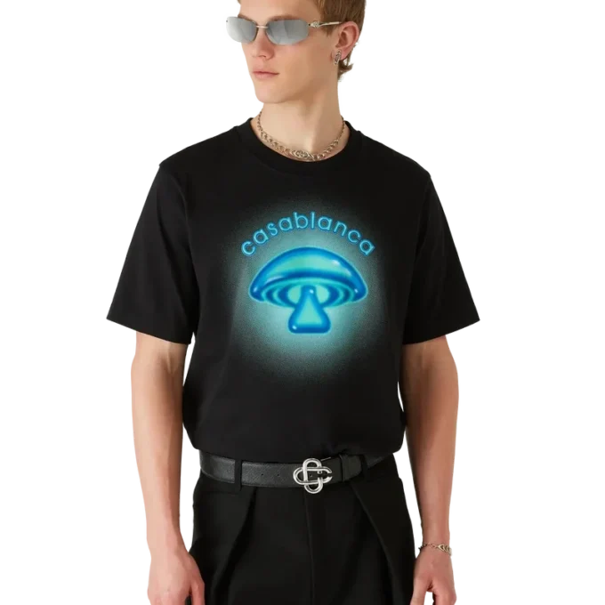 Airbrush Mushroom Logo T-shirt met korte mouwen Airbrush Mushroom Logo T-shirt met korte mouwen