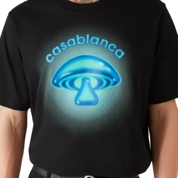 Airbrush Mushroom Logo T-shirt met korte mouwen Airbrush Mushroom Logo T-shirt met korte mouwen