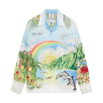Aloha zijden overhemd met lange mouwen