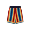 Badstofshort met kleurverloopstrepen