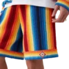 Badstofshort met kleurverloopstrepen