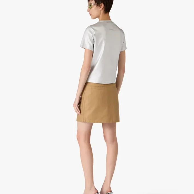 Beige katoenen minirok met zakken Beige katoenen minirok met zakken