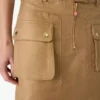 Beige katoenen minirok met zakken Beige katoenen minirok met zakken