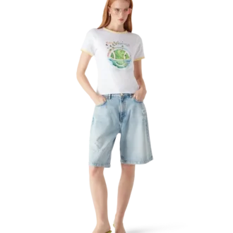 Beyond Destiny Longline Ringer T-shirt met korte mouwen