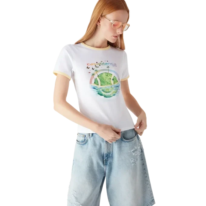 Beyond Destiny Longline Ringer T-shirt met korte mouwen Beyond Destiny Longline Ringer T-shirt met korte mouwen
