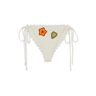 Bikinibroekje met gehaakte motieven