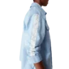 Blauw monogram overhemd met lange mouwen Blauw monogram overhemd met lange mouwen