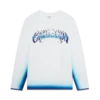 Blauw vervaagd T-shirt met lange mouwen Blauw vervaagd T-shirt met lange mouwen