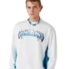 Blauw vervaagd T-shirt met lange mouwen Blauw vervaagd T-shirt met lange mouwen
