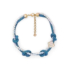 Blauwe geknoopte ketting Blauwe geknoopte ketting