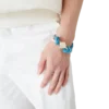 Blauwe geknoopte parelarmband Blauwe geknoopte parelarmband