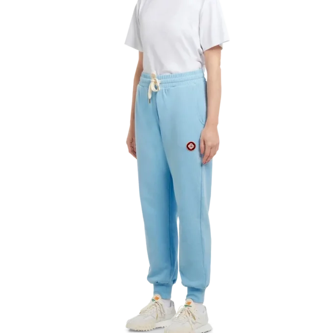 Blauwe joggingbroek met logopatch
