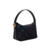 Blauwe leren tas met logo