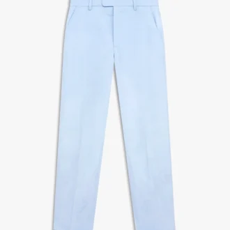 Blauwe Monogram-jacquardbroek met getailleerde pasvorm