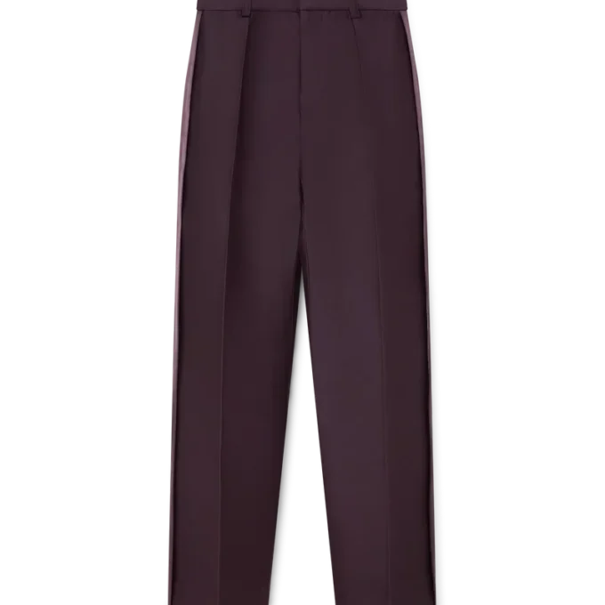 Blend getailleerde wollen zijstreepbroek van zijde Blend getailleerde wollen zijstreepbroek van zijde