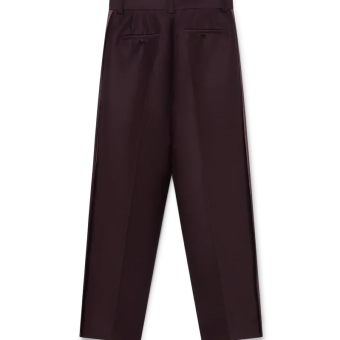 Blend getailleerde wollen zijstreepbroek van zijde Blend getailleerde wollen zijstreepbroek van zijde