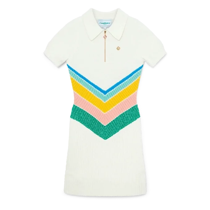 Bouclé Chevron-jurk Bouclé Chevron-jurk