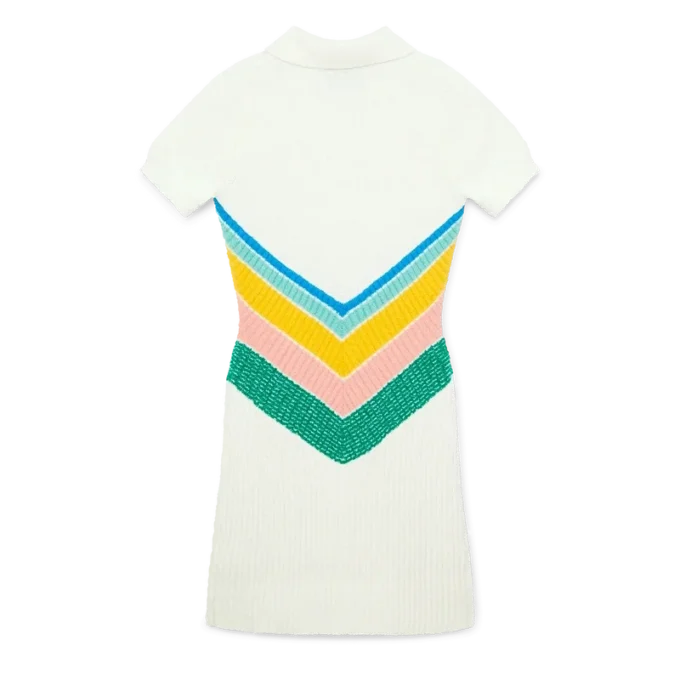 Bouclé Chevron-jurk Bouclé Chevron-jurk