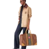 Bruine Monogram-weekendtas Bruine Monogram-weekendtas