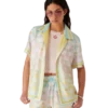 Candy Icons zijden twill overhemd met korte mouwen