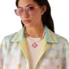Candy Icons zijden twill overhemd met korte mouwen