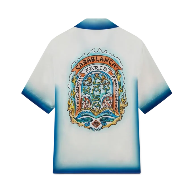 Casa Way Skate zijden shirt met korte mouwen Casa Way Skate zijden shirt met korte mouwen