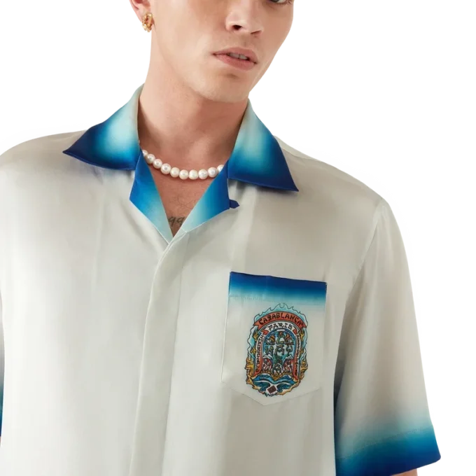 Casa Way Skate zijden shirt met korte mouwen Casa Way Skate zijden shirt met korte mouwen