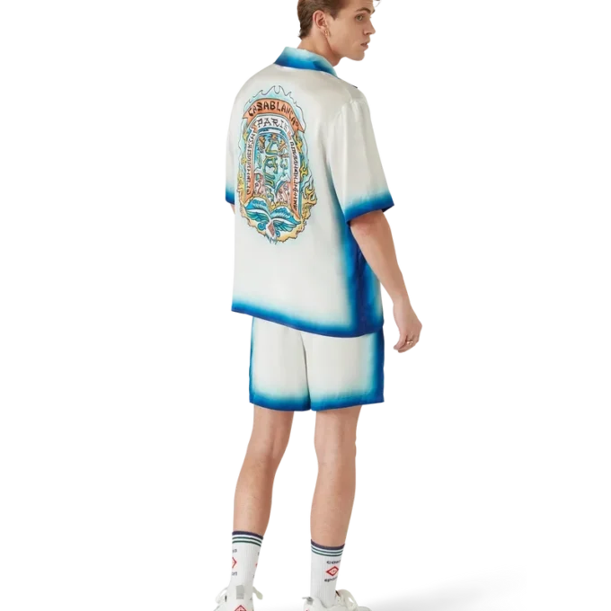 Casa Way Skate zijden shirt met korte mouwen Casa Way Skate zijden shirt met korte mouwen