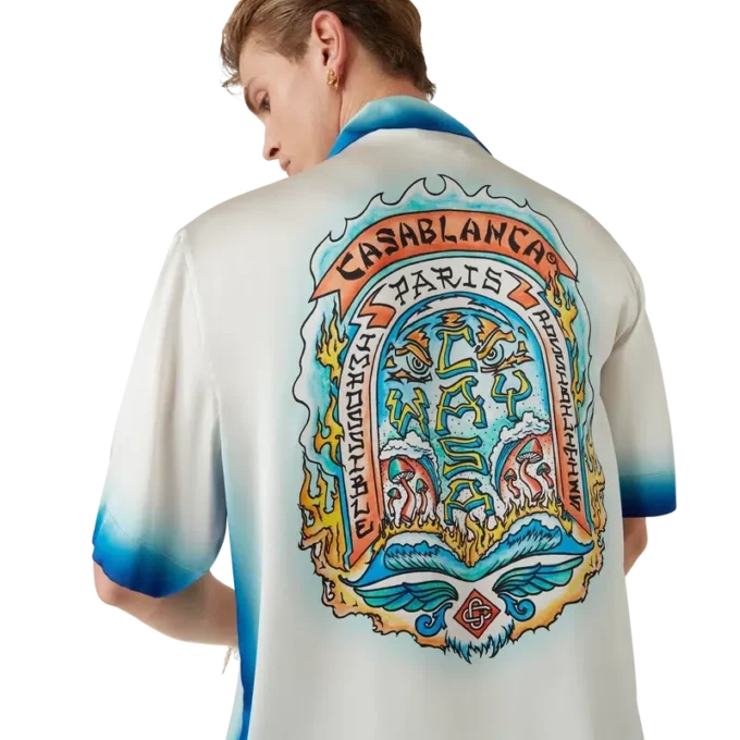 Casa Way Skate zijden shirt met korte mouwen Casa Way Skate zijden shirt met korte mouwen