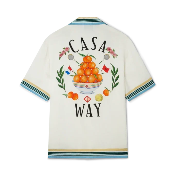 Casa Way zijden overhemd met korte mouwen Casa Way zijden overhemd met korte mouwen