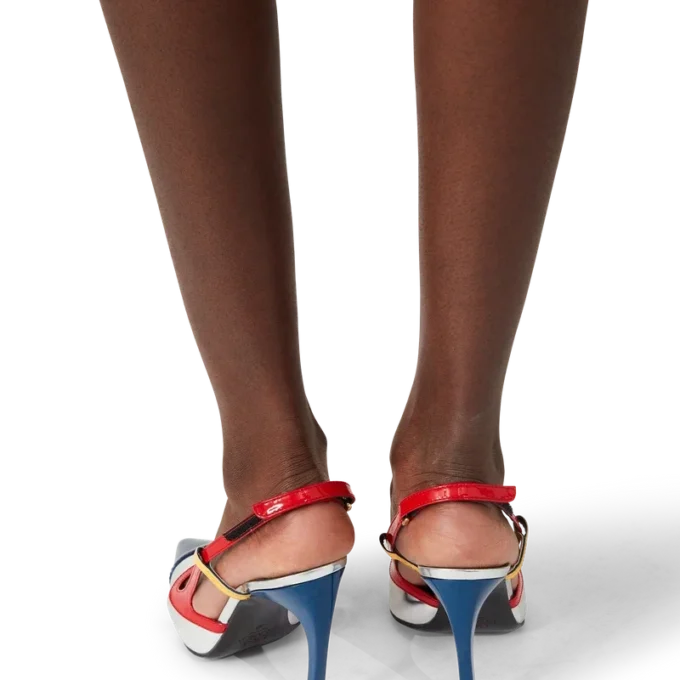 Chrome Arch Slingback Pump Chrome Arch Slingback Pump