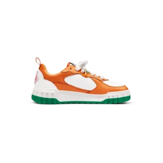 Court sneaker voor dames in oranje en wit
