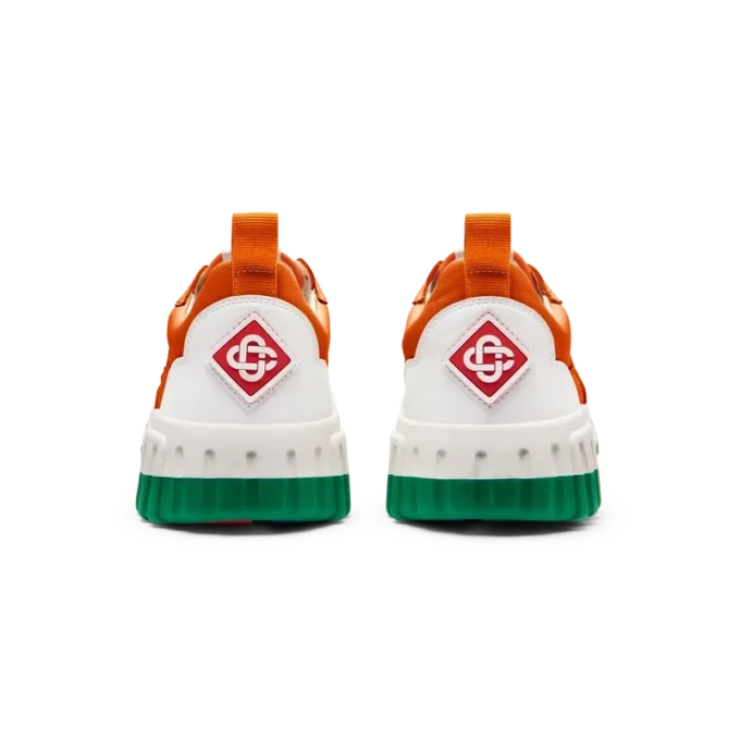 Court sneaker voor dames in oranje en wit Court sneaker voor dames in oranje en wit