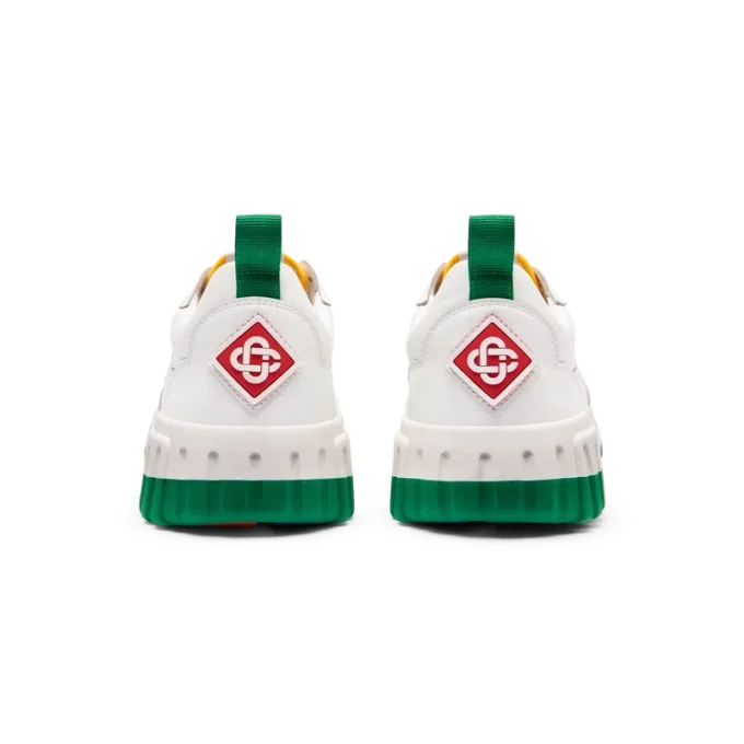 Court sneaker voor dames in wit en groen Court sneaker voor dames in wit en groen