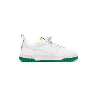 Court sneaker voor dames in wit en groen