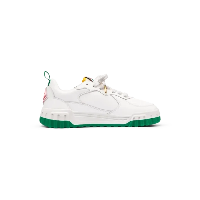 Court sneaker voor dames in wit en groen Court sneaker voor dames in wit en groen