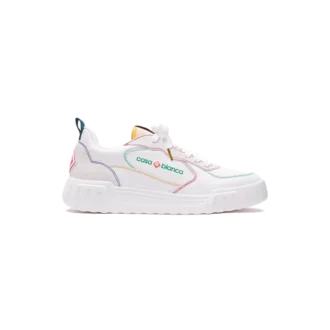 Court sneakers voor dames in wit en multicolor