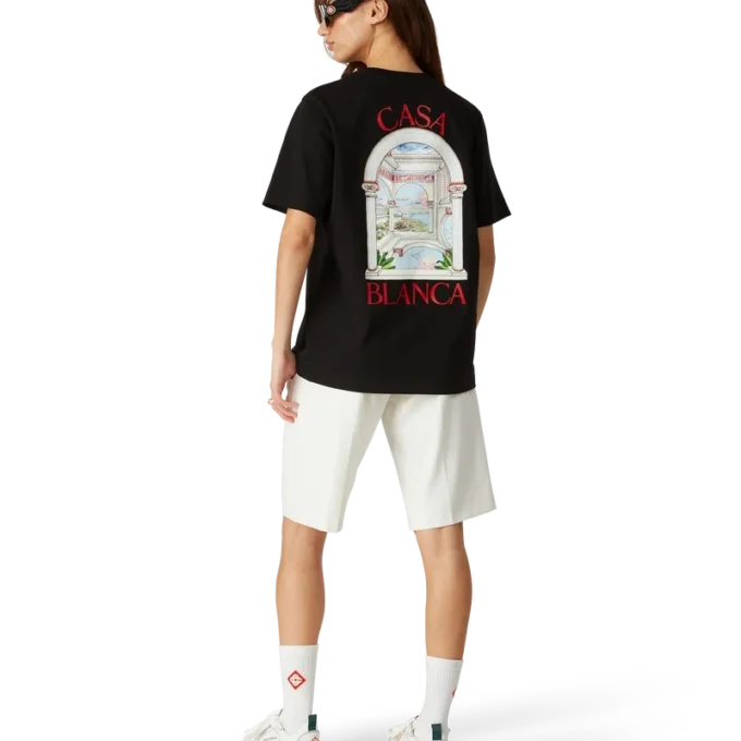 Court sneakers voor dames in wit en multicolor Court sneakers voor dames in wit en multicolor