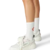 Court sneakers voor dames in wit en multicolor Court sneakers voor dames in wit en multicolor