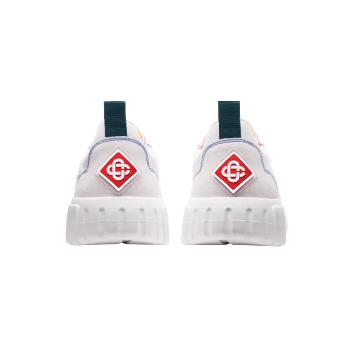 Court sneakers voor dames in wit en multicolor Court sneakers voor dames in wit en multicolor