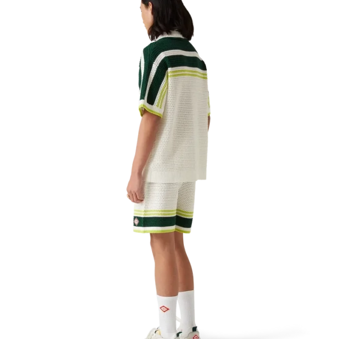 Court sneakers voor heren in wit en multicolor Court sneakers voor heren in wit en multicolor