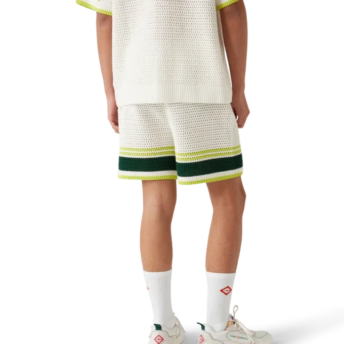 Court sneakers voor heren in wit en multicolor Court sneakers voor heren in wit en multicolor