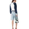 Cropped sweatshirt met kwartrits en kleurblokken Cropped sweatshirt met kwartrits en kleurblokken