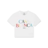 Cropped T-shirt met gestapeld logo Cropped T-shirt met gestapeld logo