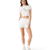 Cropped T-shirt met gestapeld logo Cropped T-shirt met gestapeld logo
