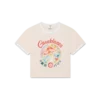 Cropped T-shirt met paddestoelembleem Cropped T-shirt met paddestoelembleem