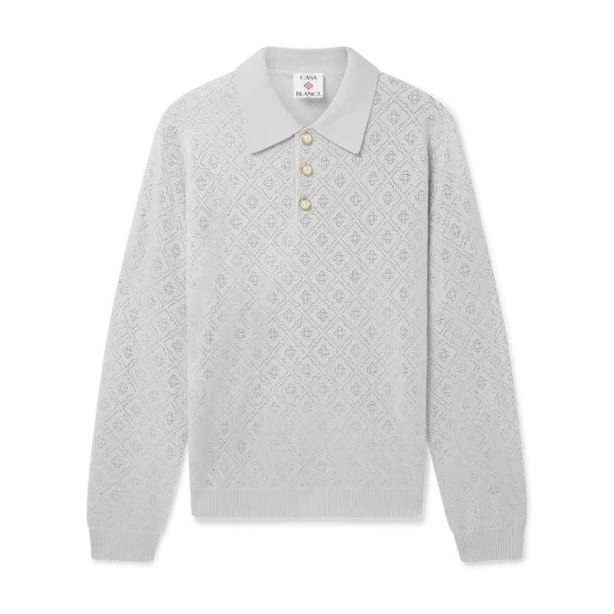 Crystal Monogram gebreid overhemd