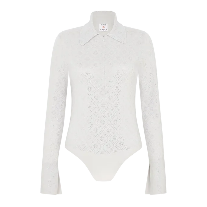 Crystal Monogram gebreide bodysuit Crystal Monogram gebreide bodysuit