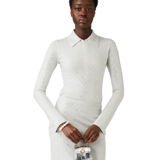 Crystal Monogram gebreide bodysuit Crystal Monogram gebreide bodysuit
